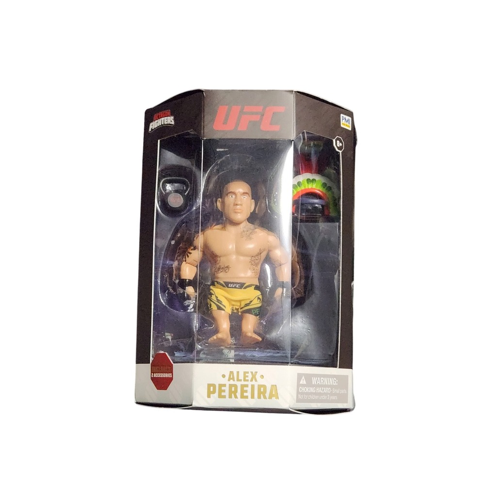 UFC Octagon Fighters Alex Pereira Action Figure PMI Collectible with Accessories